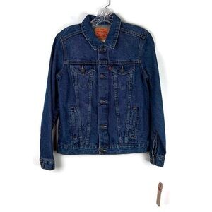 Levi’s Denim Button Up Tapered Long Sleeve Jean Jacket in Blue